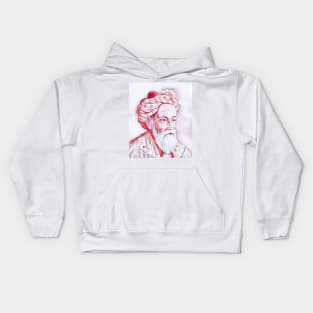 Omar Khayyam Portrait | Omar Khayyam Artwork | Line Art Kids Hoodie